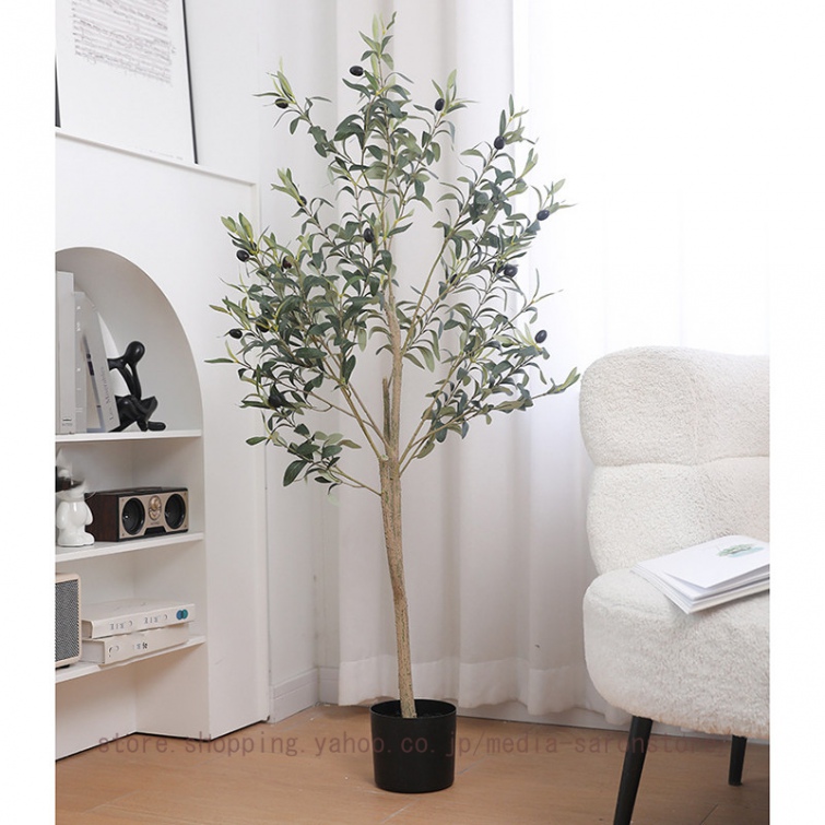 フェイクグリーン オリ一ブの木 高さ120~180cm 観葉植物 フェイク 人工観葉植物 インテリア 家の中に置く人工観葉植物 お手入れ簡単 大型 虫害心配なし_1