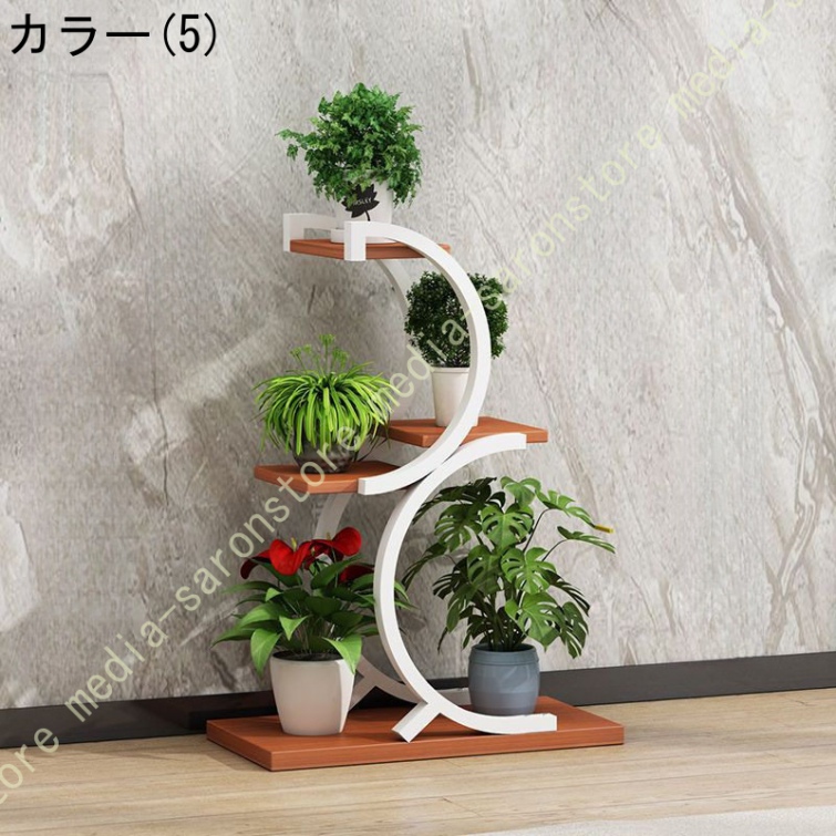 フラワースタンド ガーデンラック 植物スタンド 室内 観葉植物スタンド 4段金属花台 おしゃれ 花台 立体感 盆栽棚 植物棚 フラワーラック 置物ラック_5