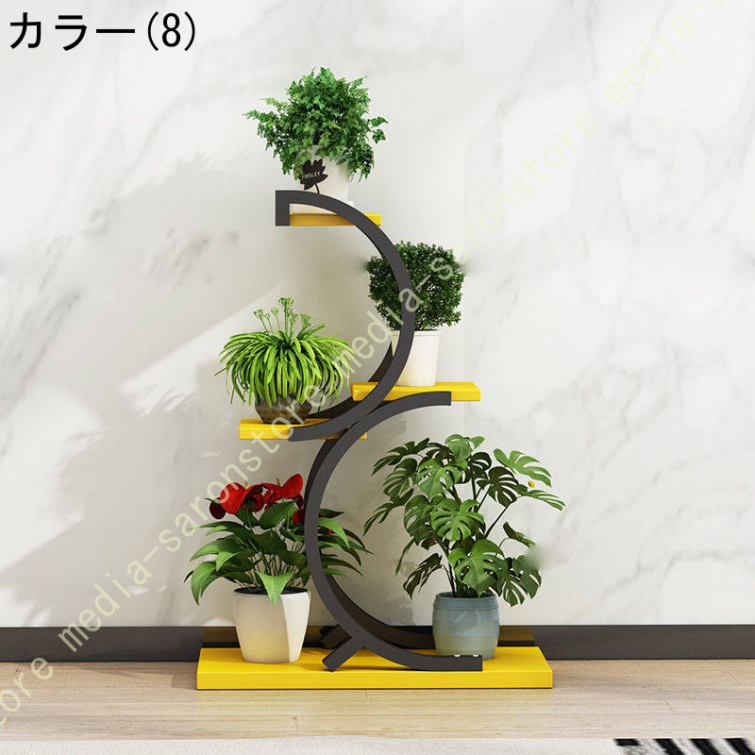 フラワースタンド ガーデンラック 植物スタンド 室内 観葉植物スタンド 4段金属花台 おしゃれ 花台 立体感 盆栽棚 植物棚 フラワーラック 置物ラック_8