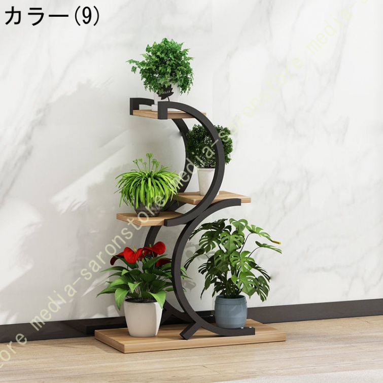 フラワースタンド ガーデンラック 植物スタンド 室内 観葉植物スタンド 4段金属花台 おしゃれ 花台 立体感 盆栽棚 植物棚 フラワーラック 置物ラック_9