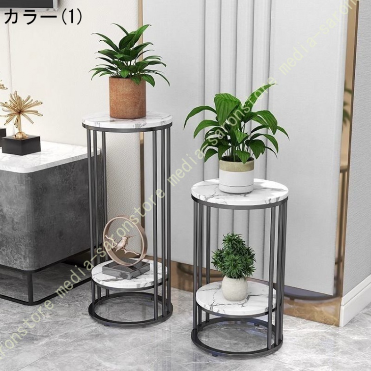 最終価格』金属製2段オーバルプランターラック ヴィンテージ アイアン