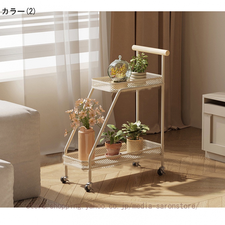 フラワースタンド プランタースタンド 花台 鉄製 錆びない キャスター