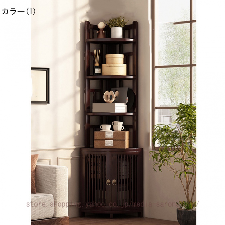 フラワースタンド 竹製 植木鉢台 簡単組立 コーナーキャビネット