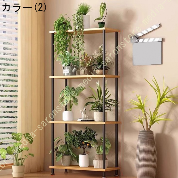 フラワースタンド 多層フラワースタンド オープンシェルフ 盆栽棚 植物棚 園芸ラック 植物の展示スタンド スリム 鉢置き台 ガーデニングラック プランター台_2