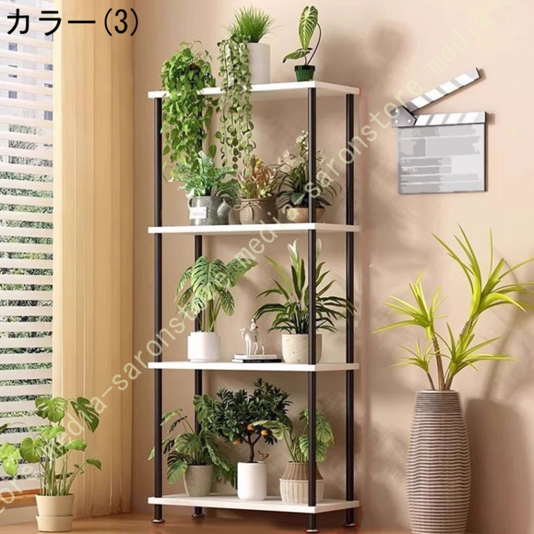フラワースタンド 多層フラワースタンド オープンシェルフ 盆栽棚 植物棚 園芸ラック 植物の展示スタンド スリム 鉢置き台 ガーデニングラック プランター台_3