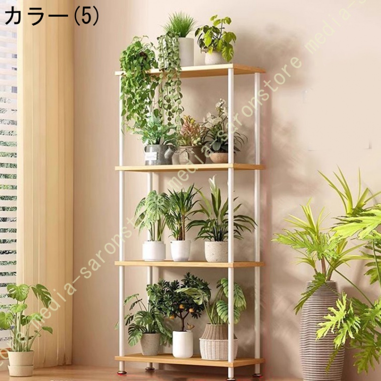 フラワースタンド 多層フラワースタンド オープンシェルフ 盆栽棚 植物棚 園芸ラック 植物の展示スタンド スリム 鉢置き台 ガーデニングラック プランター台_5
