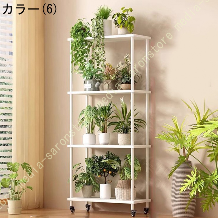 フラワースタンド 多層 収納ラック レンジ棚 本棚 盆栽棚 植物棚 園芸ラック 植物の展示スタンド スリム 鉢置き台 ガーデニングラック 組立簡単_6