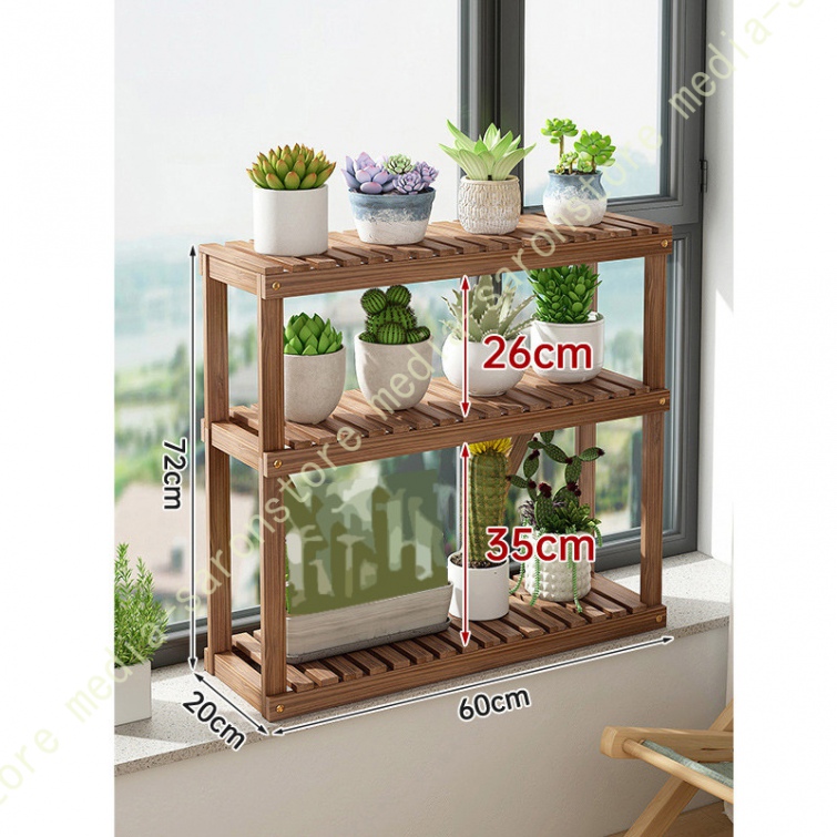 フラワースタンド フラワーラック 多肉植物ラック 天然木製 花台 植物