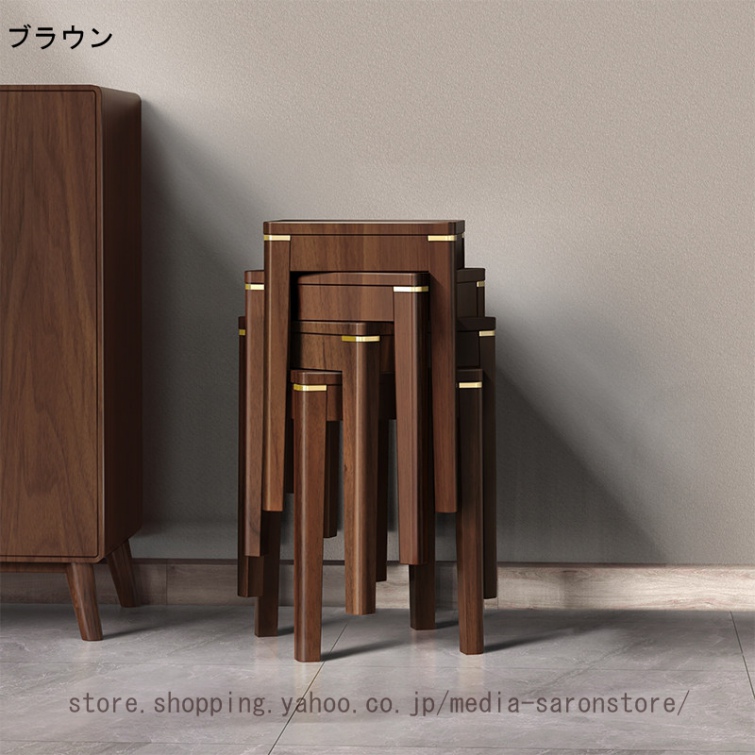 スタッキングチェア 木製 積み重ね 座面直径約30×高さ約47cm スツール