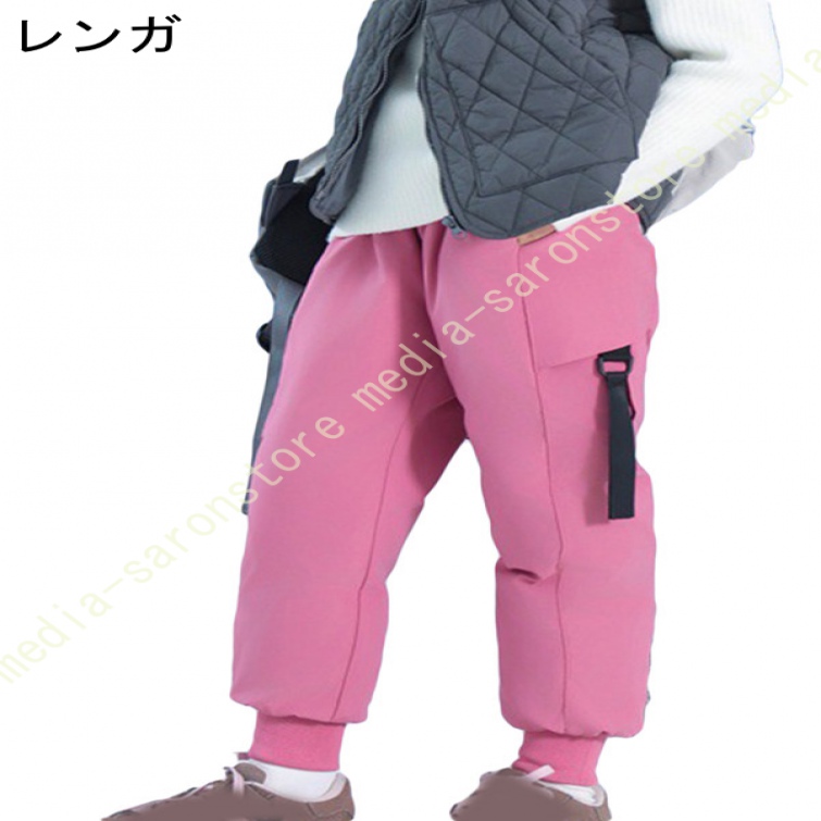 スノー パンツ ダウン キッズ ジュニア 雪用 冬用 撥水 防寒 ダウンズボン 羽毛 フェザー スキー 雪山 あったか 暖か ロングパンツ ズボン 学生_3