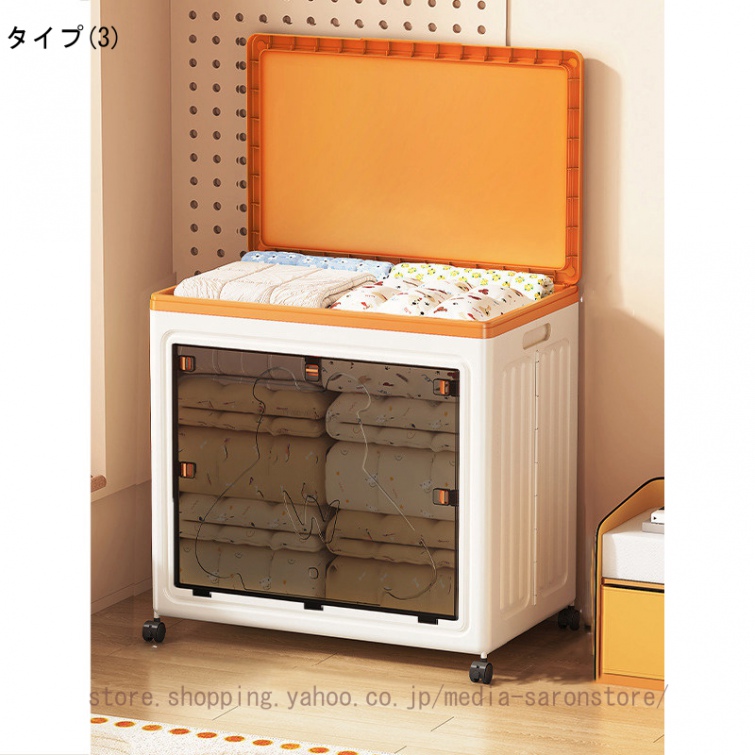 収納ボックス 収納ケース 折りたたみ 蓋付き 衣類 布団 小物 大容量 キャスター付き ボックス 大型 積み重ね 組立簡単 多機能 家庭用 組み立て簡単 多用途_3