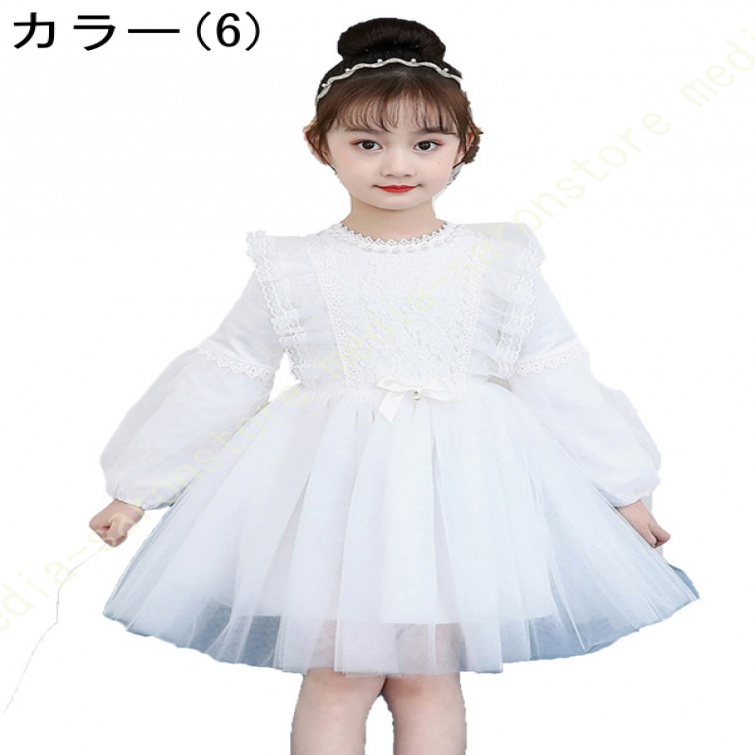 チュールスカート 女の子 披露宴 誕生日キッズ ワンピース 女児 ピンク パープル 白い Aライン 刺繍 プレゼント パフスリーブ 子供 女の子 キッズ服 清新感 |  | 06