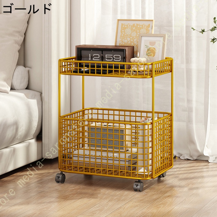 キッチンワゴン（色：ゴールド系）｜キッチン収納｜家具、インテリア