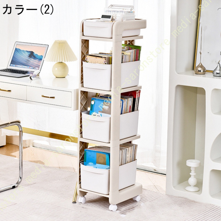 キッチンワゴン キャスター付き ツールワゴン 移動式 組み立て簡単 小物 化粧品 本収納 デスクサイド 洗濯室 洗面所 台所 収納カート 頑丈 収納ラック 通気性_2