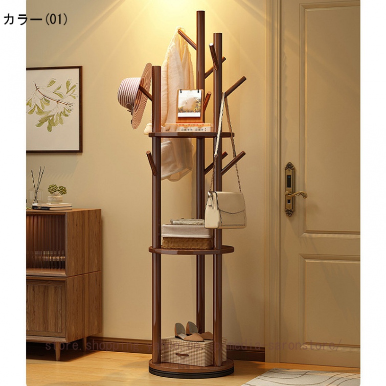 コーナー コート掛け 頑丈 木製 バッグ 帽子 省スペース 玄関 洋服掛け