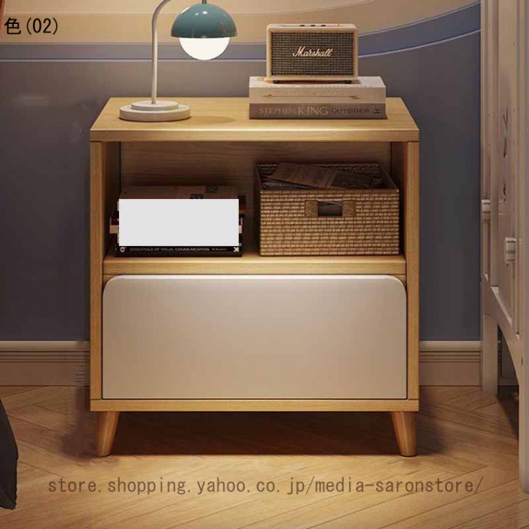 ナイトテーブル ベッドサイドテーブル サイドラック 白 ミニテーブル