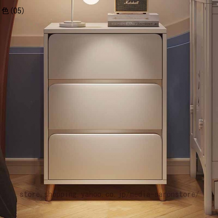 ナイトテーブル ベッドサイドテーブル サイドラック 白 ミニテーブル