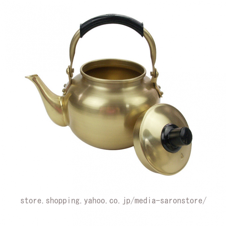 昔ながらのやかん 湯沸し アルミ レトロ 昔ながら 金色 ゴールド