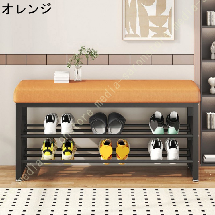 シューズラック 玄関ベンチ 3段 幅60cm×30cm 高さ50cm シューズ収納