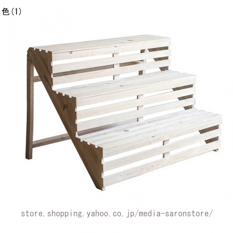 プランタースタンド フラワースタンド 3段 木製 65*60*48cm フラワーラック ガーデンラック 植物棚 盆栽棚 玄関 部屋 室内 置物 ディスプレイ棚 花台_1