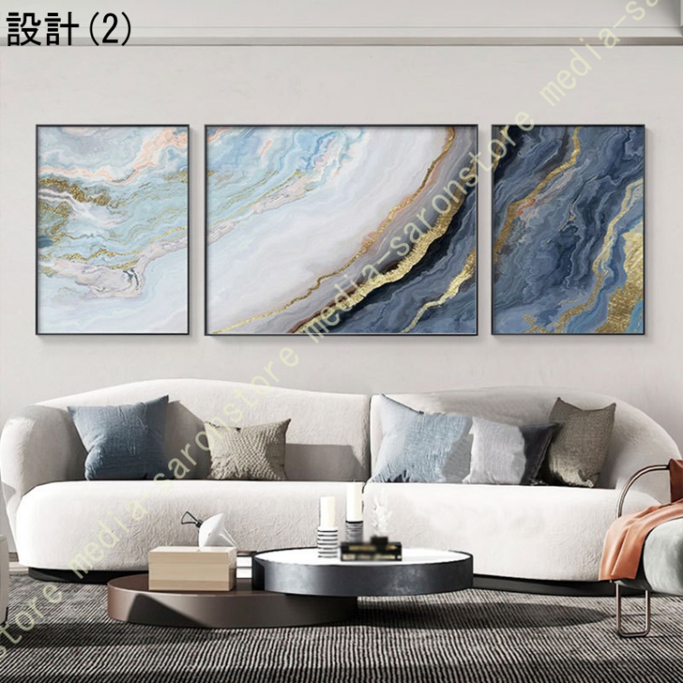 アートパネル 3枚 壁掛け アートフレーム モダン アートボード 印刷された 装飾画 ポスター インテリア部屋飾り カフェ風 抽象画 北欧 現代アート_2