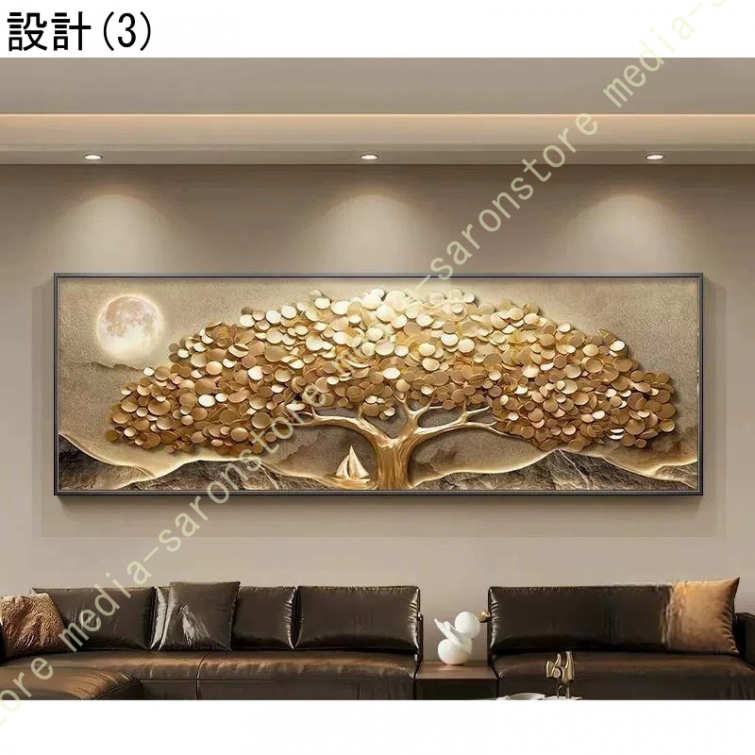 絵画 インテリア ウォールアート アートパネル 大型 玄関 風水 アート 絵 金運 開運 ゴールド おしゃれ シンプル モダン 寝室 トイレ アートポスター_3