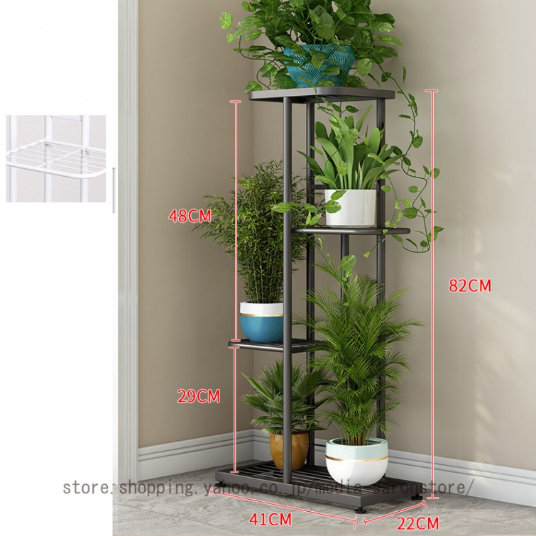 フラワースタンド アイアン花台 4段 フラワーラック 室内/屋外 鉢植え