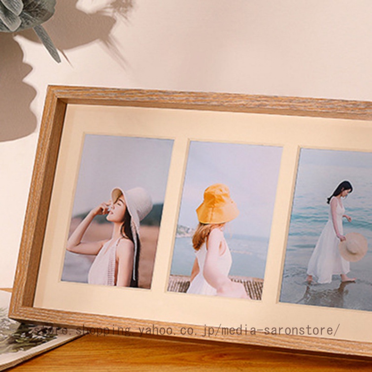 フォトフレーム 2L 3枚 4サイズに対応 2L判 ダブルフレーム 2面 複数枚