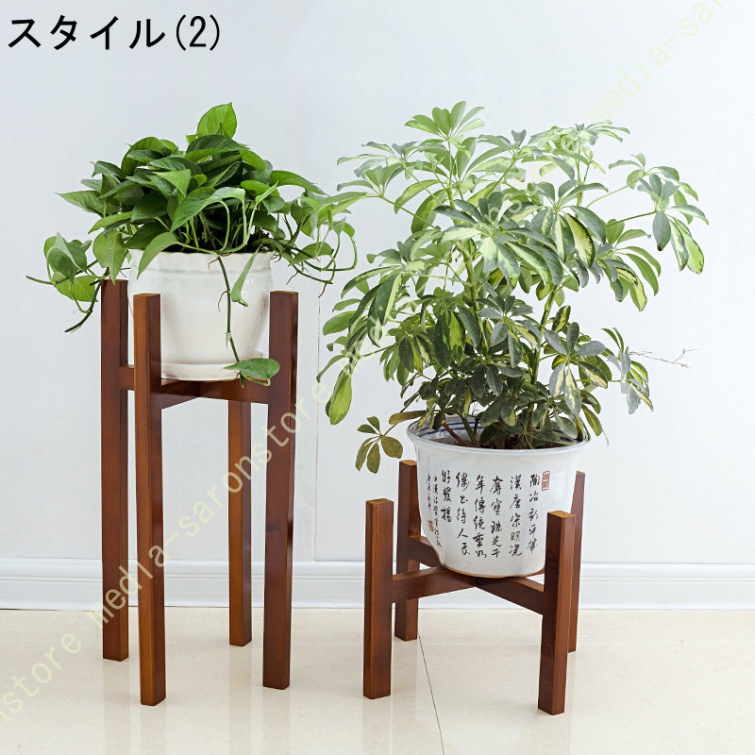 脚付き フラワースタンド 花台 鉢スタンド 天然木 木製 プランタースタンド 観葉植物 室内 鉢台 鉢置き台 フラワーポット 植木鉢 スタンド プランター 花_2
