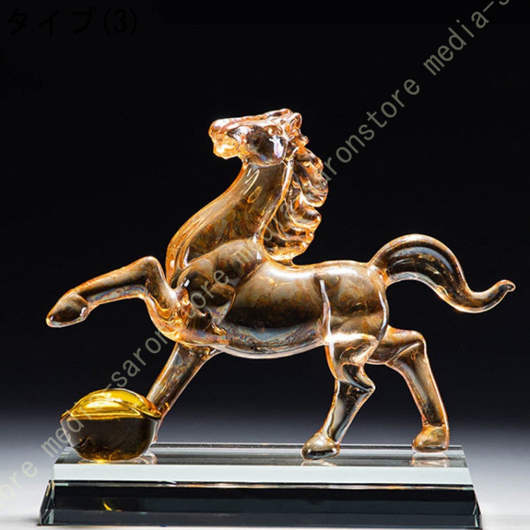 ‪☆水晶〖馬〗置物☆天然石‪☆新品、未使用☆送料無料 天然石 クリスタル 馬 十二支 置物 クリア インテリア 玄関小物 開運