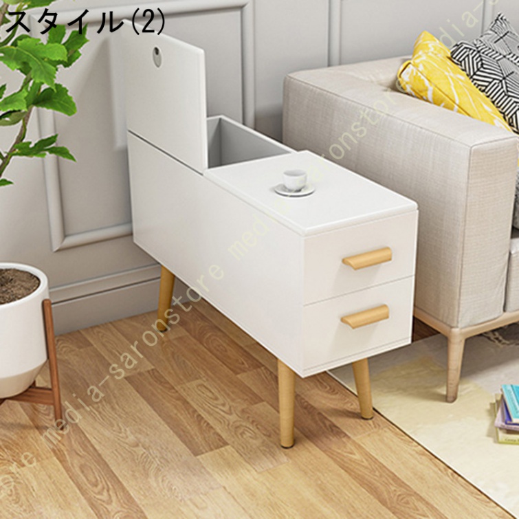 サイドテーブル テーブル 木製 収納 引き出し 北欧 モダン おしゃれ ソファやベッド脇にピッタリ ソファーテーブル サイドチェスト ナイトテーブル 家具_2