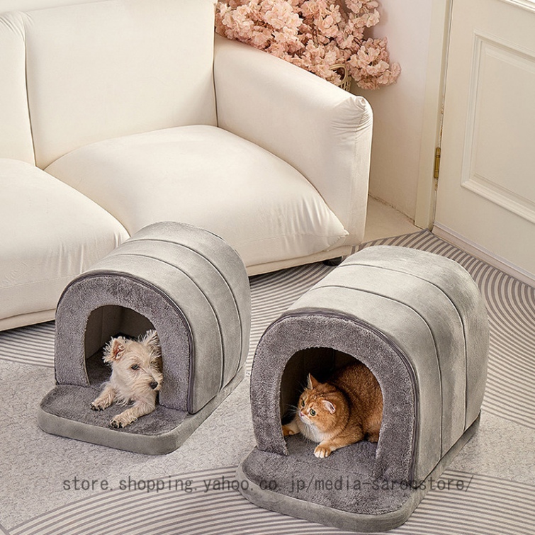 猫 ベッド 猫ハウス ペットベッド 犬小屋 ドーム型 ペットクッション