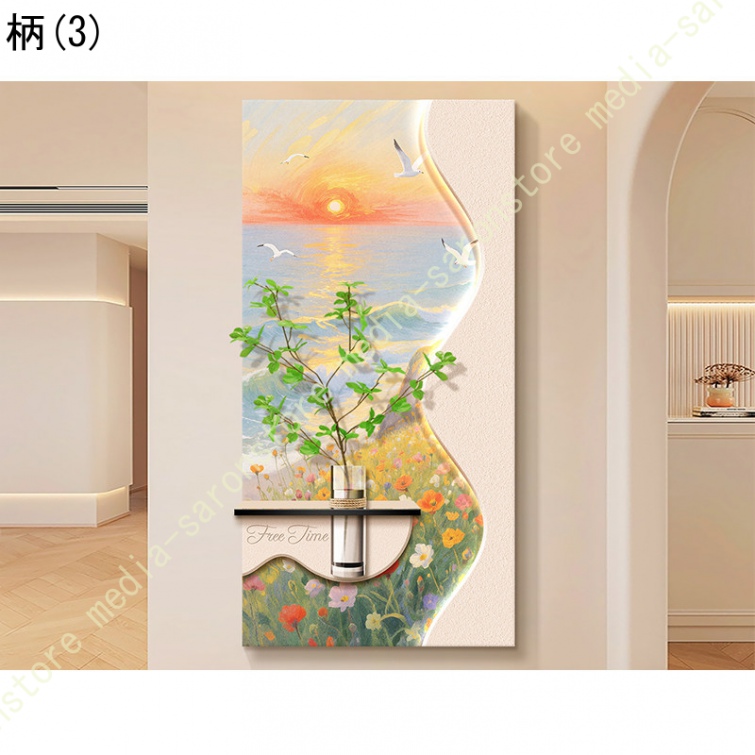 アートパネル 花の絵画 壁掛け ウォールデコ 透明花瓶付き 宿泊施設 リビングルーム 玄関 背景壁装飾 ウォールデコレーション トレイ付き 多機能 新築祝い_3