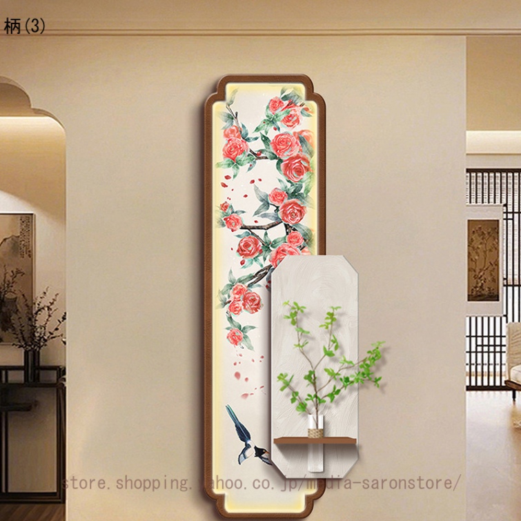 ウォールアート 壁掛け 中古風 芸術的 絵画 侘び寂び風 インテリア 飾り棚 アートパネル DIY取付可 壁面収納 玄関 エントランス アートワークの画像