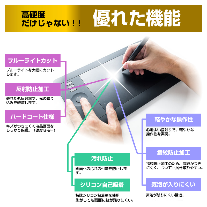 ARTISUL D13 (13.3インチ) 機種で使える ペーパーテイスト 強化ガラス