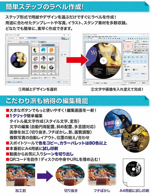 CDラベルのほかケースもデザインできます！