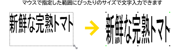 ドラッグで文字サイズ調整