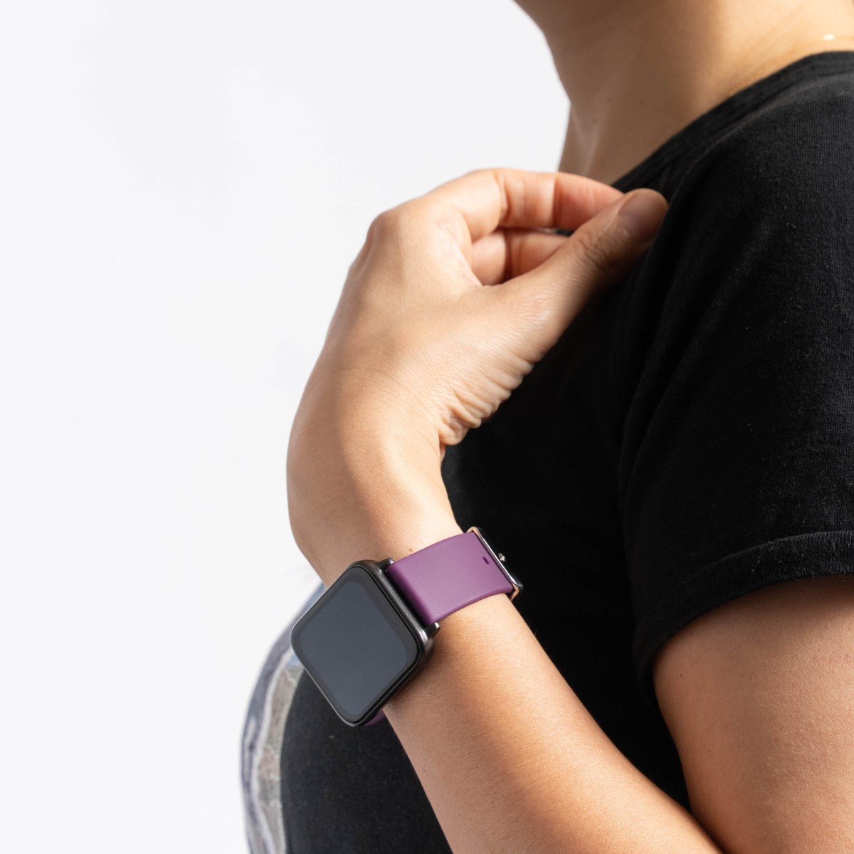 MedicTec スマートウォッチ シリコン 替えバンド 20mm（留め具ブラック