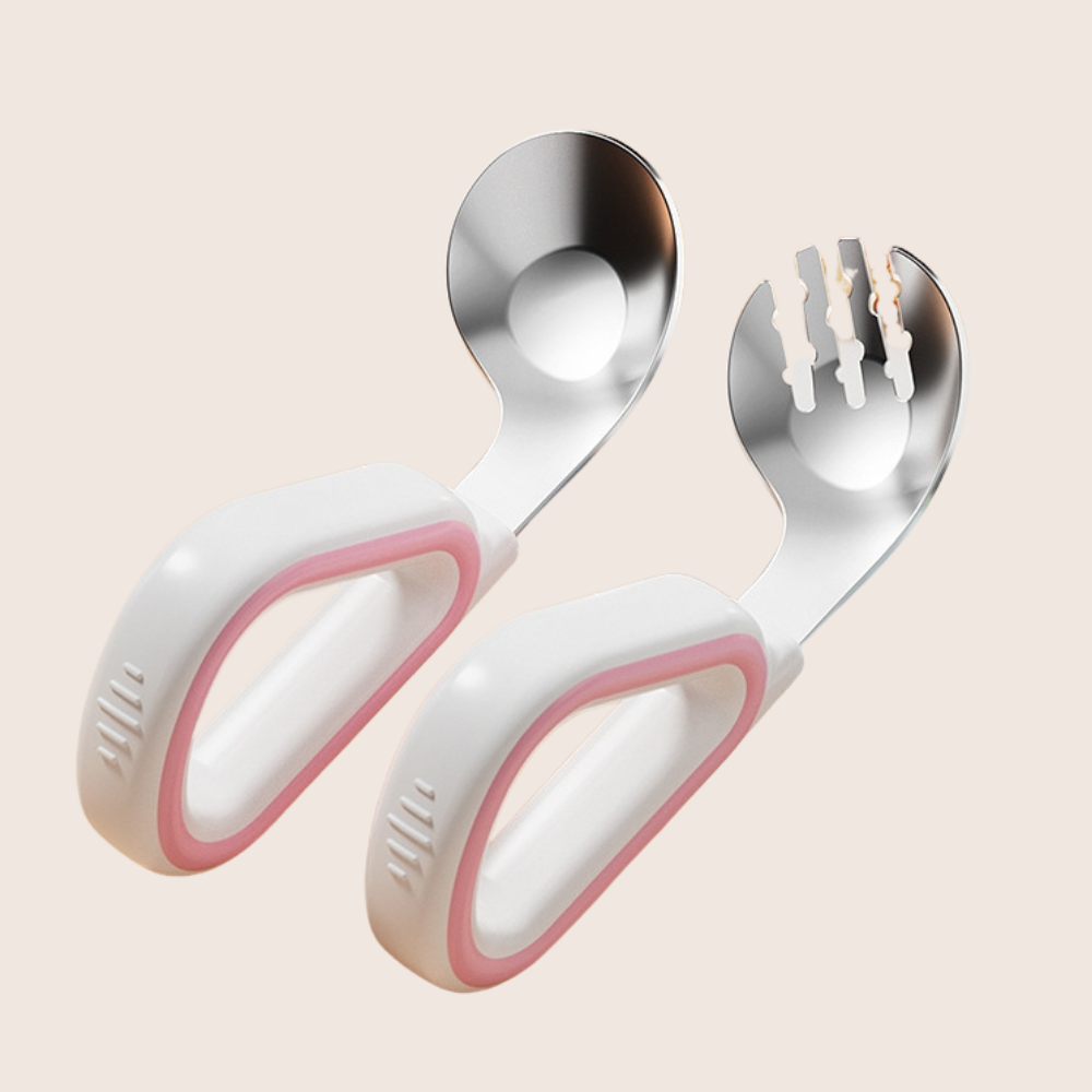 キッズカトラリー スプーンフォーク 食洗機対応 ２点セット カトラリー スプーンフォークセット 子供用 赤ちゃん ベビー キッズ 握りやすい 持ち運び ケース付き |  | 02