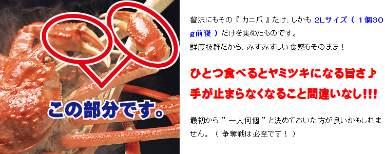 ズワイガニ爪