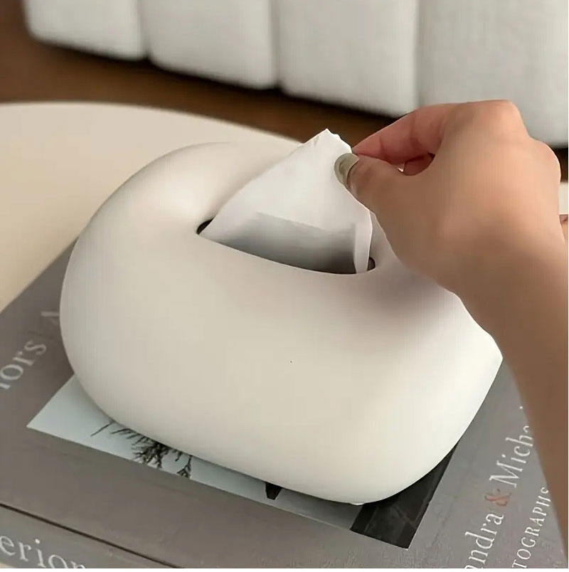 重み安定 ティッシュボックス 陶磁器 陶器 ティッシュケース
