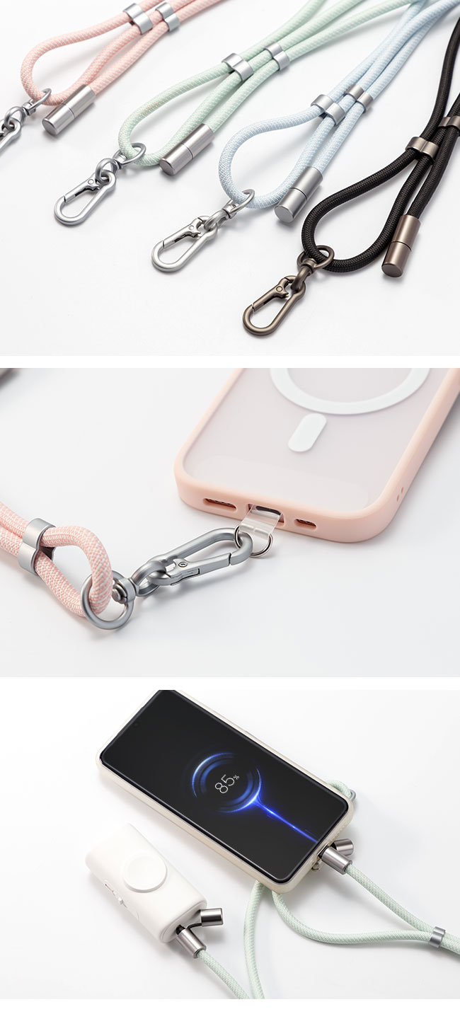 メール便送料無料] 充電ケーブル内蔵 スマホショルダー {3}【スマホ