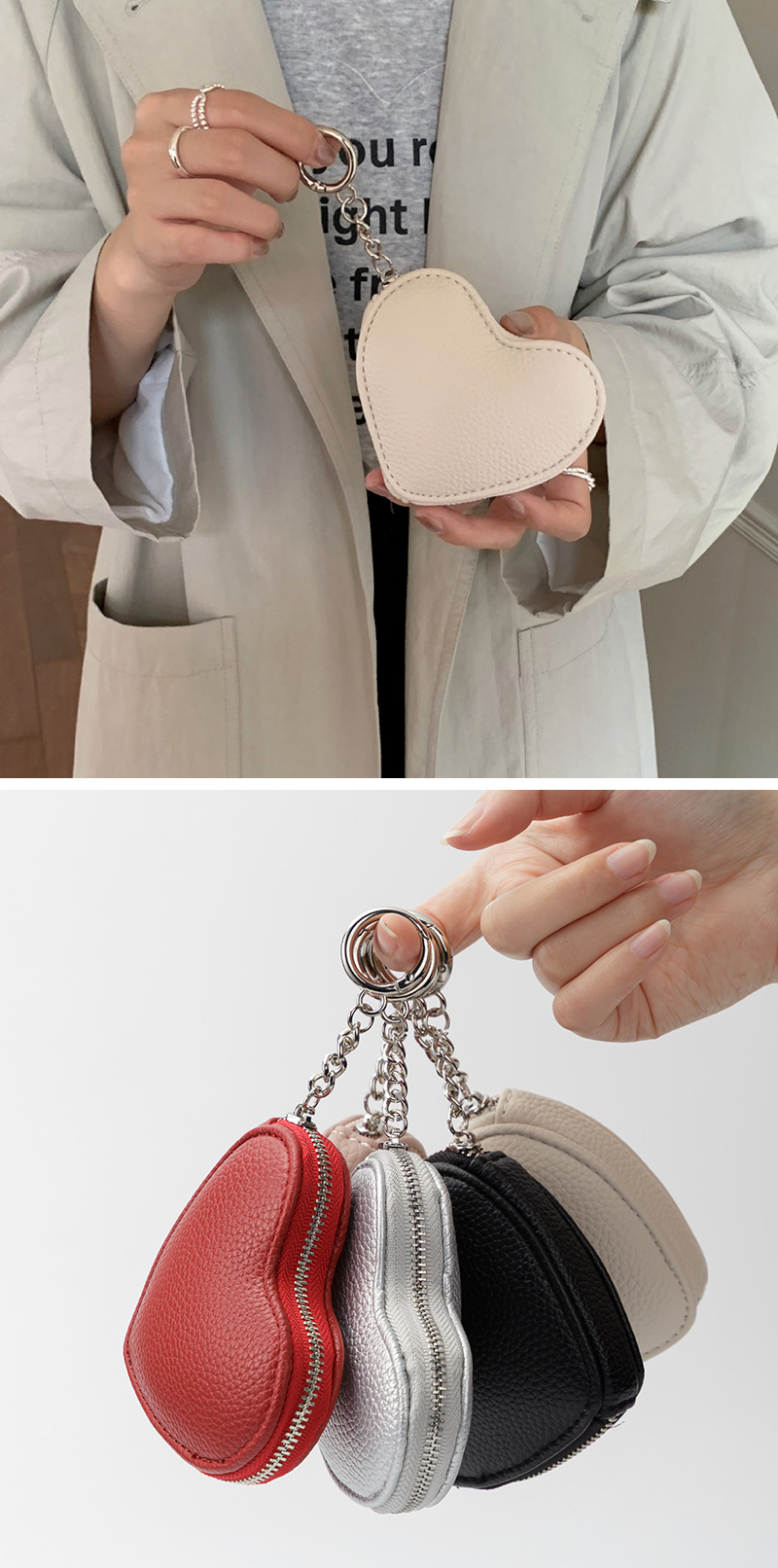 メール便送料無料] ハート型 バッグチャームケース {3}【カラビナ付き コインケース 小銭入れ キーケース ポーチ 小物入れ コンパクト 大人  かわいい レザー】 : meetsストア - 通販 - Yahoo!ショッピング