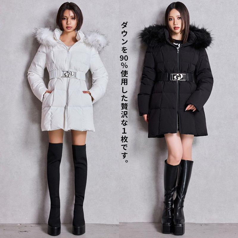 GYDA（ジェイダ） GDベルト付きロングダウンコート 072550040001 gyda
