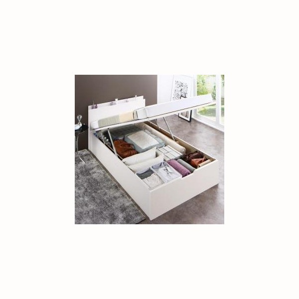 【公式】 ベッドフレーム 収納ベッド シングル マットレス付き 国産跳ね上げ収納ベッド マルチラススーパースプリングマットレス付き 縦開き シングル 深さレギュラー 【GMS1580465234】(56452円)