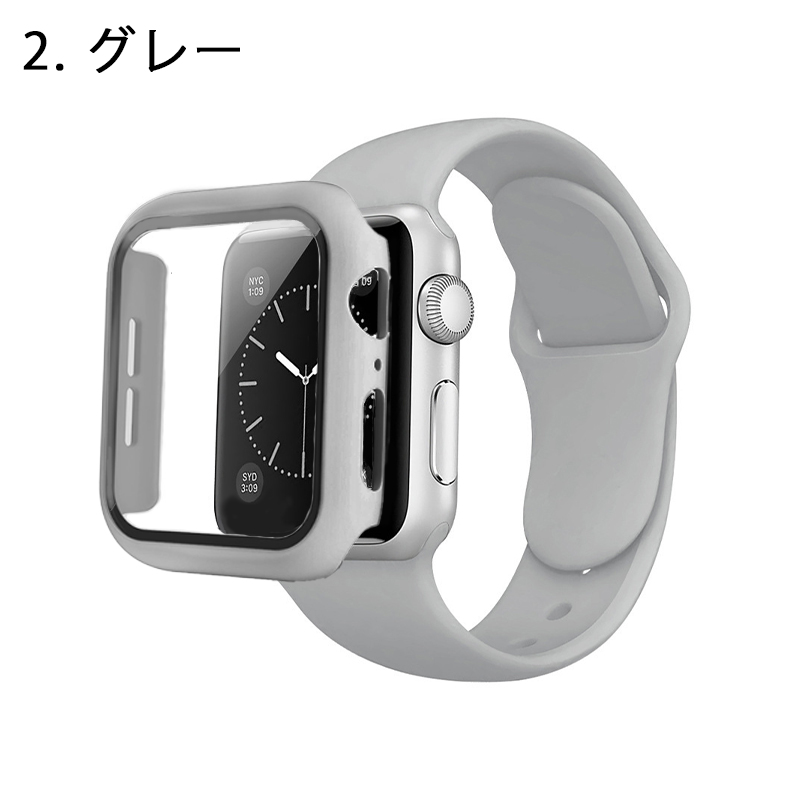 アップルウォッチ バンド 一体型 シリコン Apple Watch ベルト 