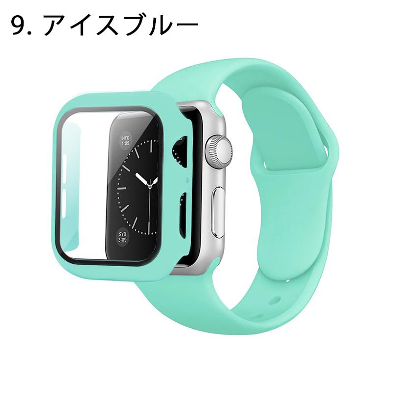 アップルウォッチ バンド 一体型 シリコン Apple Watch ベルト フレーム＋ガラスフィルム一体型ケース かわいい おしゃれ 交換 韓国  :2105B-241:MEGA Cart - 通販 - Yahoo!ショッピング