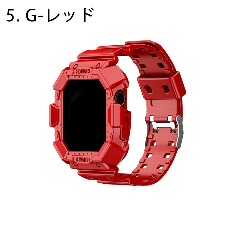 アップルウォッチ バンド G-band Apple Watch ベルト カバー 一体型 耐衝撃 韓国 メンズ レディース おしゃれ ワイヤレス充電器のお得なオプション付き | Apple Watch | 05