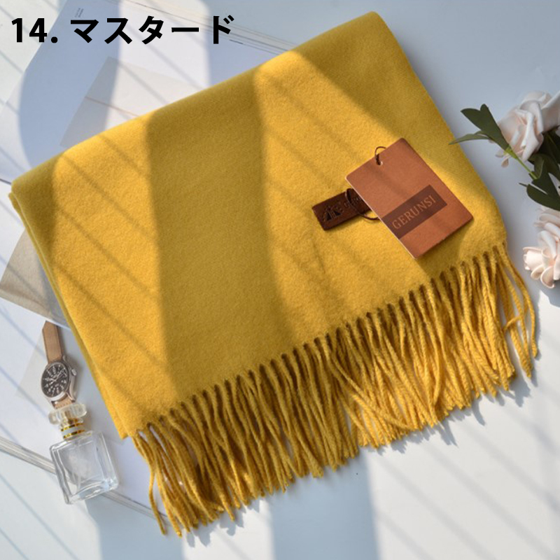 ストール マフラー 大判 無地 カシミヤ風 カシミヤタッチ