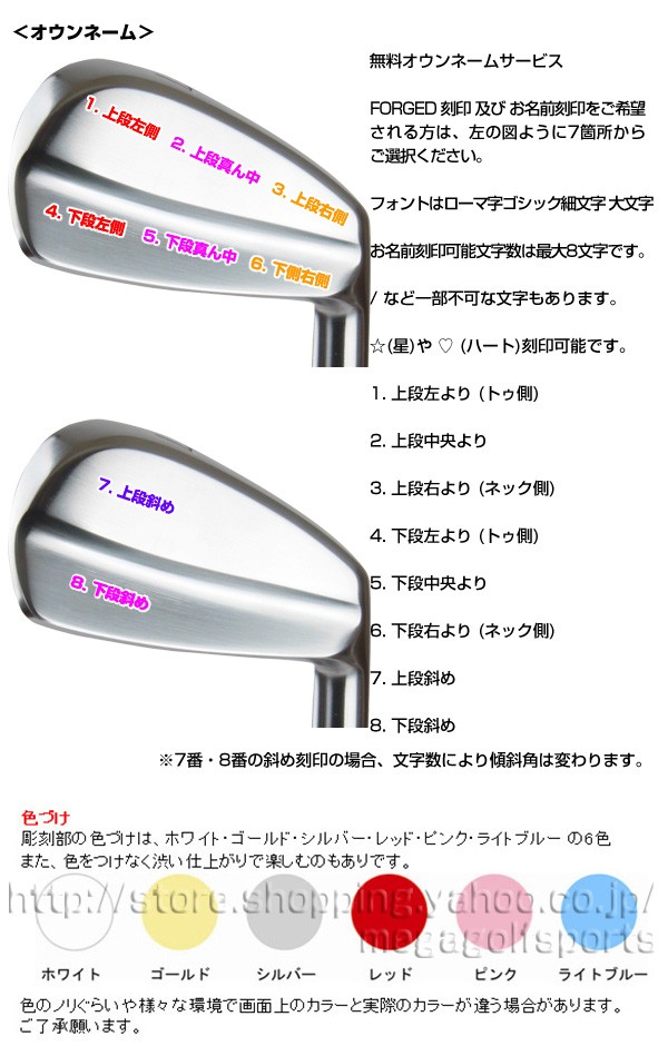 広田ゴルフ カスタム オンネーム マッスルバック フォージド アイアン 6本 ( Hirota Golf Fitting Custom Forged  Muscle back Iron set ) #5-9,Pw 地クラブ